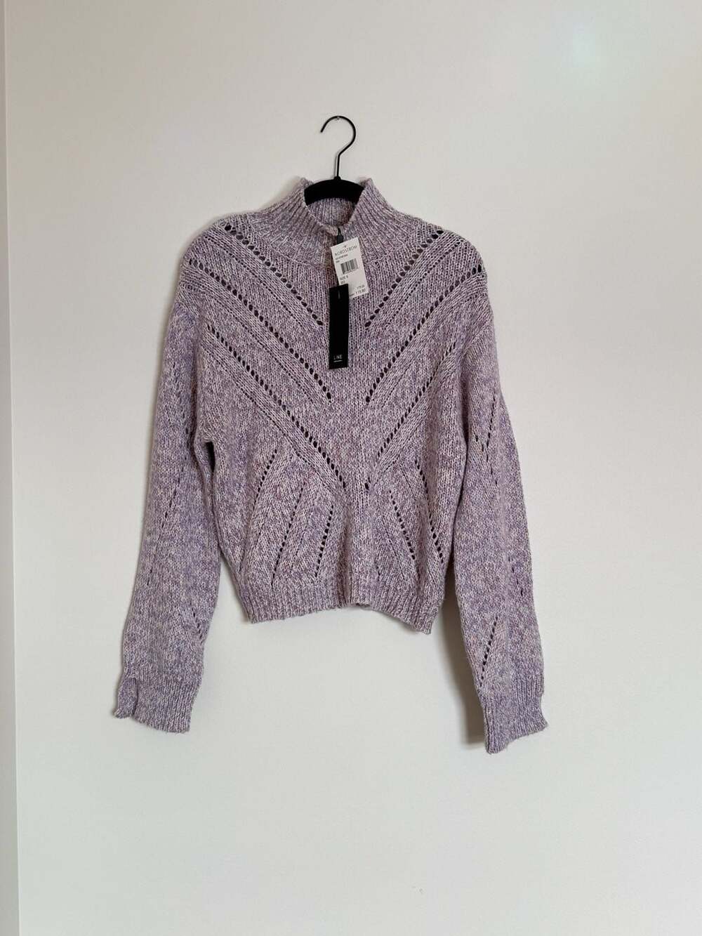 Line The Label Sweaters Line Grey purple white Boucle Striped Sweater S nwt